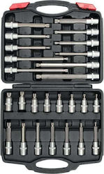 Yato Bit-Stecknüsse mit Bits Spline und Antriebsvierkant 1/2'' Set 26Stück