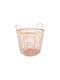 Next Decorative Basket Plastic with Handles Beige 37.4x37.4x40.2cm