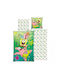 Herding Set Kinderbettbezug Einzel mit Kissenbezug Baumwolle Grün 135x200cm