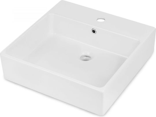 Deante Deasupra Blatului Chiuvetă Porțelan 50x50x17cm Alb