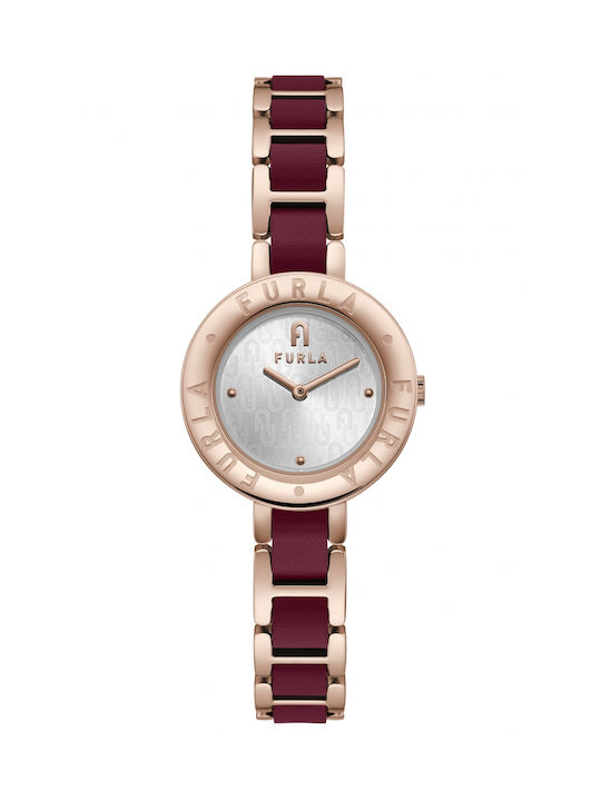 Furla Watch with Pink Gold Metal Bracelet