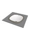 Deante Countertop Sink Porcelain 38x38x19.2cm Gray