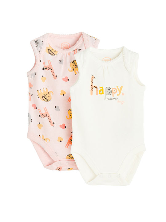 Cool Club Baby Bodysuit Set Sleeveless White