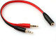 Minijack 3.5mm X2 Mini Jack 3.5mm 0.2mm Black Red ASM-2