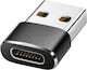 Adaptor Usb-a/usb-c Zola Negru 2.2x1.5x1.5 Cm