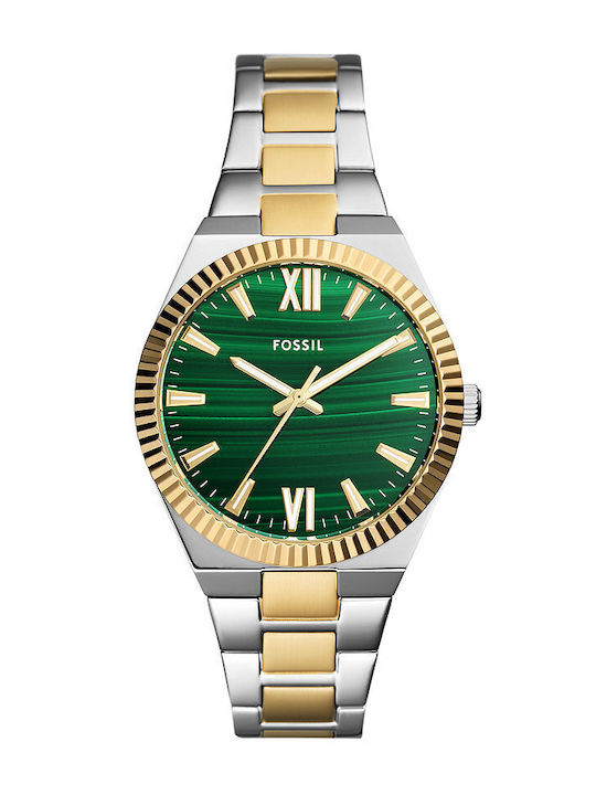Fossil Scarlette Кварцов Часовник с Метална Верижка