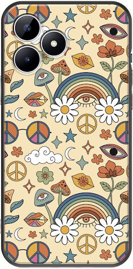 Hippie Rainbow Задна корица Силикон Многоцветен (Realme Note 50)