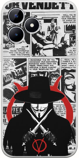 V For Vendetta Back Cover Silicone Multicolour (Realme Note 50)