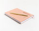 Somewhere Notebook Vigan Leahter Journal Σημειωματάριο A5 Ριγέ με Σκληρό Εξώφυλλο Ροζ
