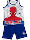 Disney Детска пижама Лятна Light Blue Spiderman