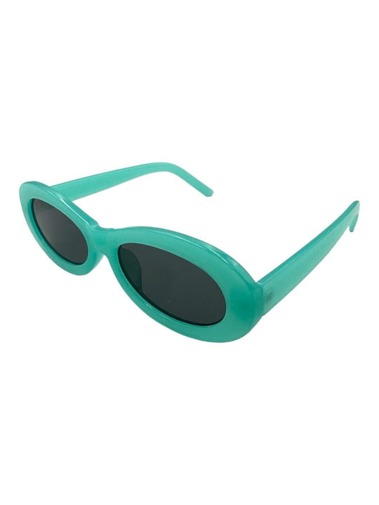 V-store Women's Sunglasses with Green Plastic Frame and Gray Lens 5086GREEN