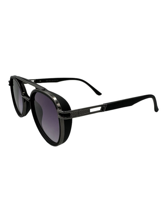 V-store Sunglasses with Black Plastic Frame and Black Gradient Lens 80-793PURPLE