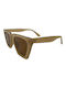 V-store Women's Sunglasses with Brown Plastic Frame and Brown Lens 3574BEIGE