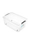 Orplast Plastik Aufbewahrungsbox mit Deckel Transparent 58x39x25cm