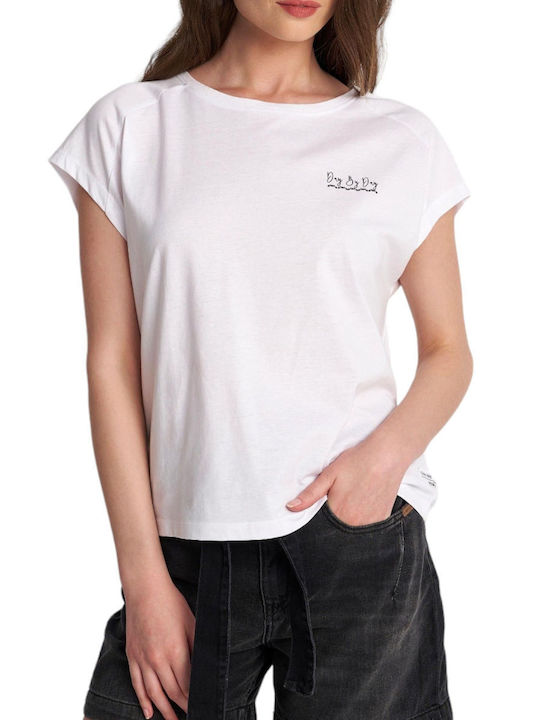 Attrattivo Women's Blouse Cotton Short Sleeve White