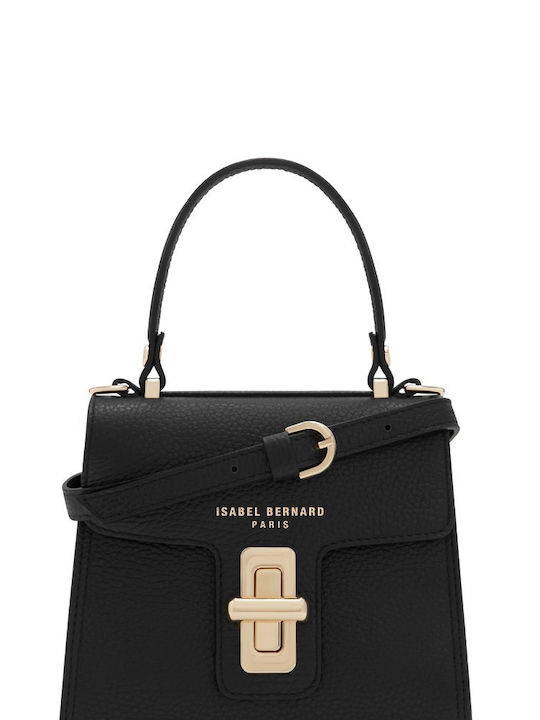 Isabel Bernard Leder Damen Tasche Schulter Schwarz