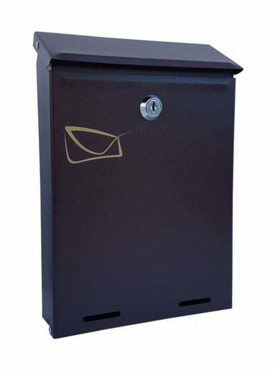 Außenbereich Briefkasten Metallisch in Braun Farbe 17.5cm