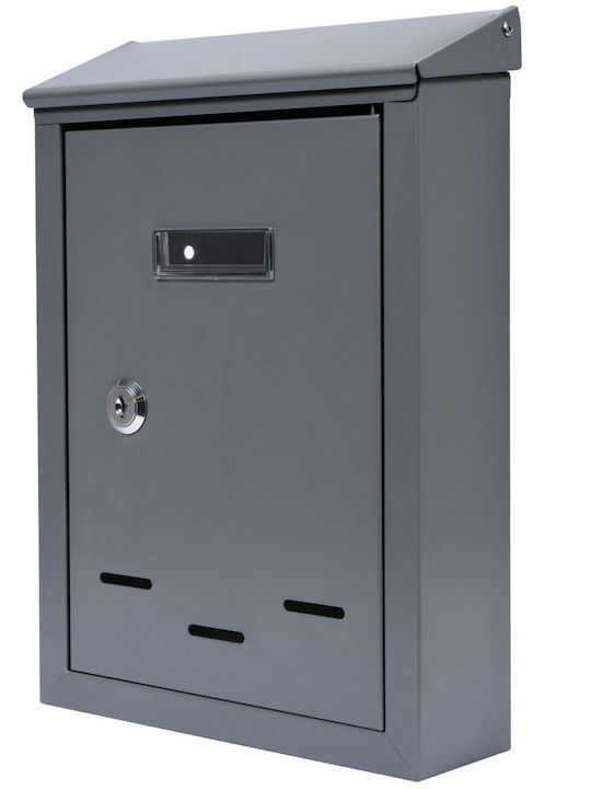 Toya Cutie Poștală pentru Exterior Inox în Culoarea Gri 28.5x20x6cm Toya Cutie Poștală pentru Exterior Inox în Culoarea Gri 28.5x20x6cm