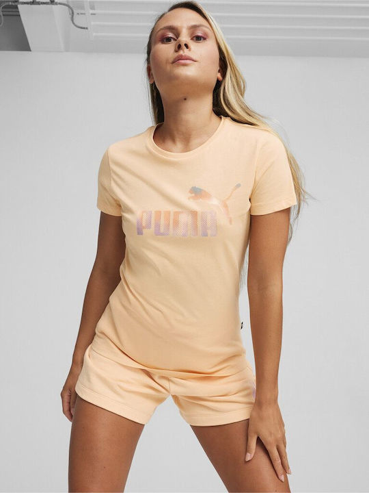 Puma Γυναικείο T-shirt Πορτοκαλι