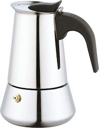 KING Hoff Espresso Pot 4 Cups Inox Brown