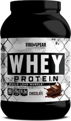Fire & Spear Whey Protein Πρωτεΐνη Ορού Γάλακτος Χωρίς Γλουτένη με Γεύση Σοκολάτα 2kg