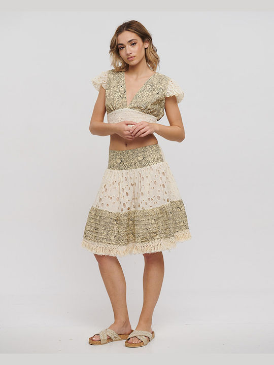 Ble Resort Collection Skirt in Beige color