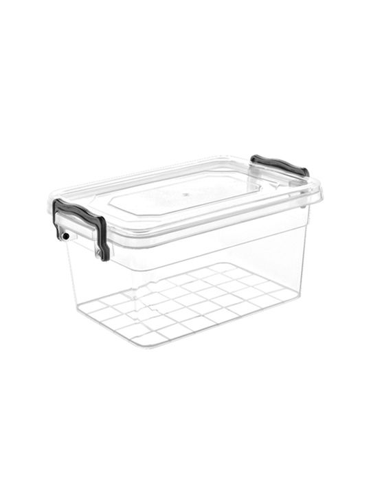 Violet Design Plastic Storage Box with Lid Transparent 50x32x21cm 1pcs