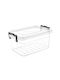 Violet Design Plastic Storage Box with Lid Transparent 50x32x21cm 1pcs