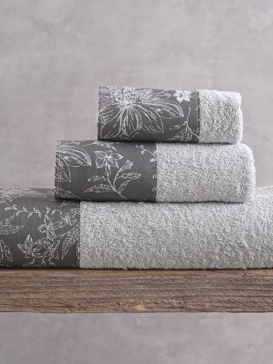 Rythmos Bath Towel Set 3pcs Ortensia Grey Appal...