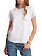 Attrattivo Women's Blouse Cotton Short Sleeve White