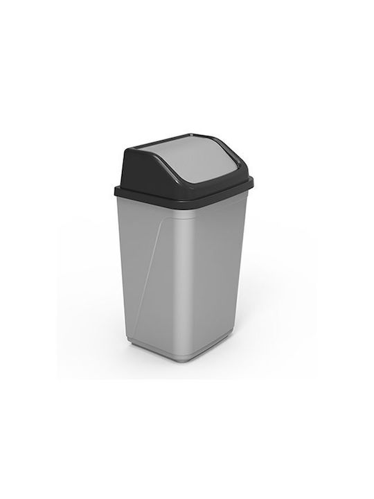Violet House Plastic Waste Bin with Oscillating Lid Grey 20lt KA-0099