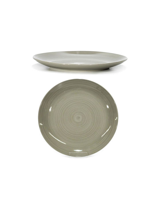 ArteLibre Plate Shallow Ceramic Brown with Diameter 27cm