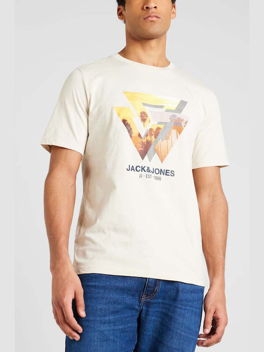 Jack & Jones Ανδρικό T-shirt Κοντομάνικο Moonbeam