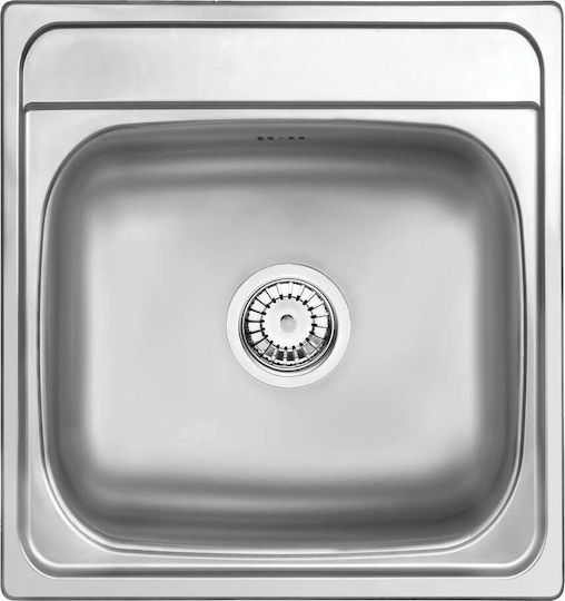 Deante Mercato Ένθετος Νεροχύτης Inox με Μπαταρία Μ41xΠ44cm Γκρι