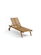 Șezlong Dublu Lemn Bej 154x150x28cm