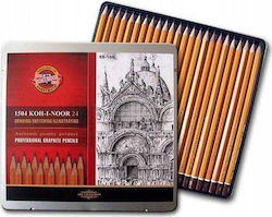 Koh I Noor Koh-i-noor Graphitstifte 1504 Set Kunst 8b-10h 24 Stück Universal