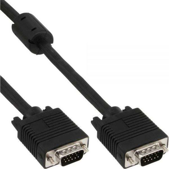 InLine Cablu VGA de sex masculin - VGA de sex masculin Negru 1.5m (17715B)