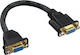 InLine Cable VGA female - VGA female Μαύρο 0.2m (17302G)