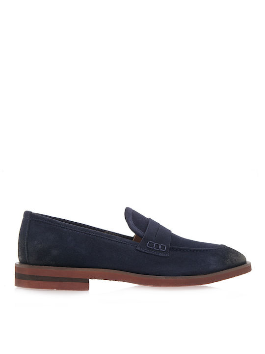 Giovanni Morelli Suede Ανδρικά Loafers σε Μπλε Χρώμα