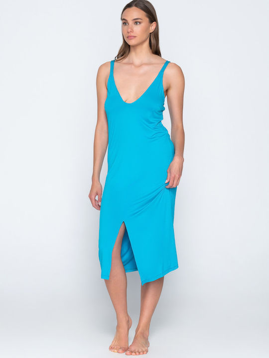 Luna Women's Maxi Dress Beachwear Blue