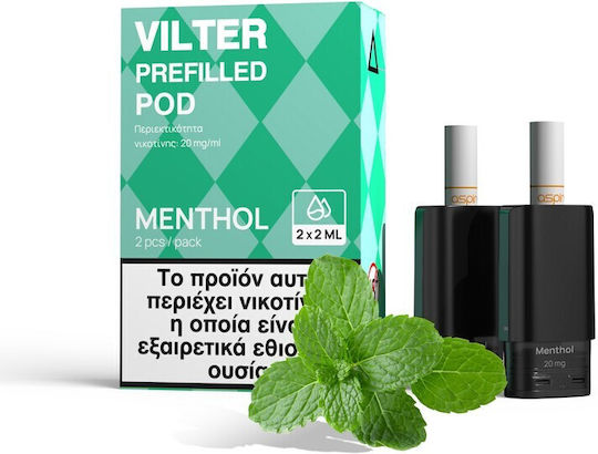 Aspire Ready-to-use E-Liquid Vilter with Mint Flavor 20mg 10ml 2pcs