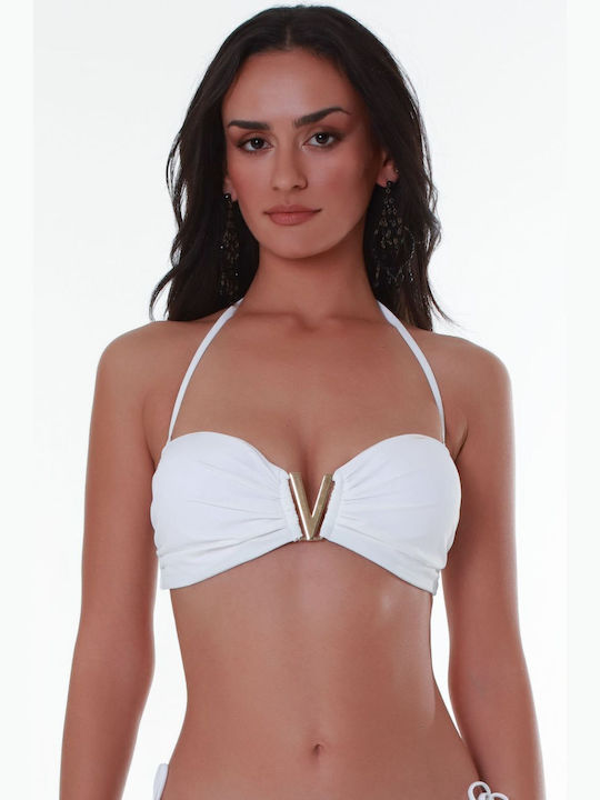 Bluepoint Padded Underwire Strapless Bikini with Detachable Straps White