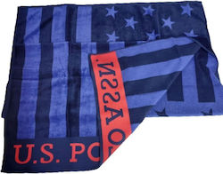 U.S. Polo Assn. Beach Towel Cotton Blue 170x100cm.