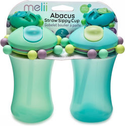 Melii Abacus 2τμχ Παιδικά Ποτηράκια 340ml