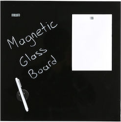 Magnetisches Glasboard Schwarz 45x45cm