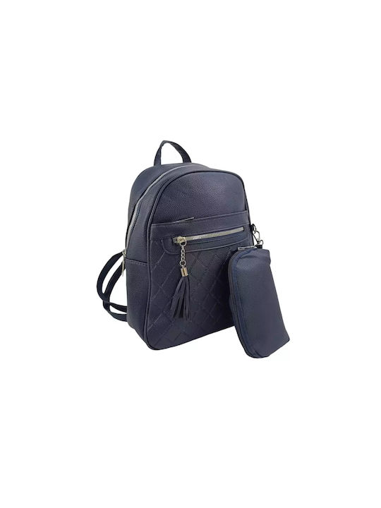 Set Women's Bag Backpack Blue