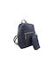 Set Women's Bag Backpack Blue