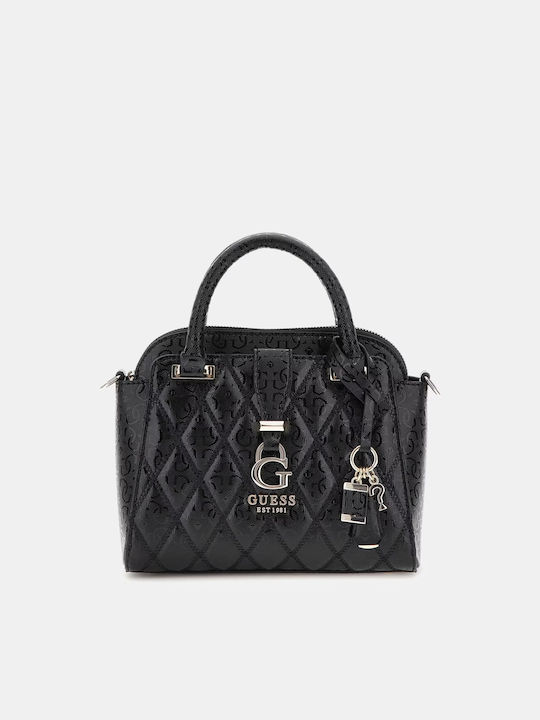 Guess Satchel Damen Tasche Hand Schwarz