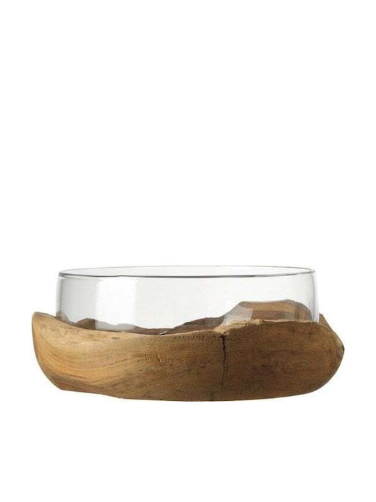 Leonardo Διακοσμητικό Μπωλ Ξύλινο Πορτοκαλί 28x28cm