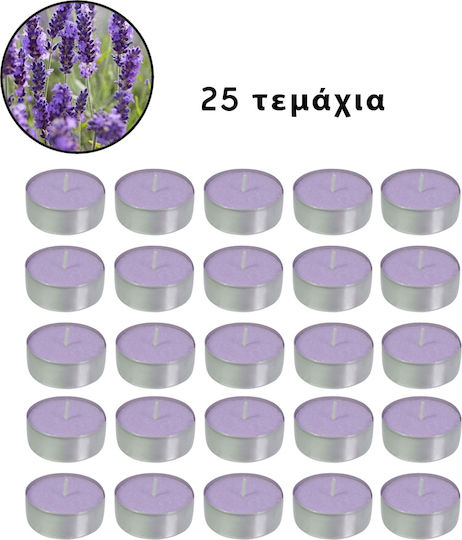 Teelichter Mit Lavendel Duft In Lila Farbe Bis Zu 4 Stunden Dauer 25 Stück